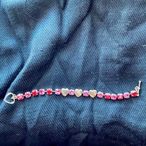 Swarovski handmade silver heart cup chain